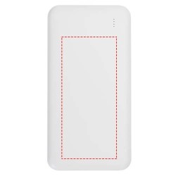 Batterie de secours Intan de 10 000 mAh et 10 W en plastique recycléCouleur:Blanc