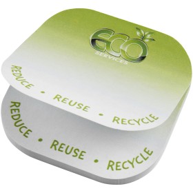 Notes adhésives recyclées Sticky-Mate® de forme carrée avec coins arrondisCouleur:Blanc