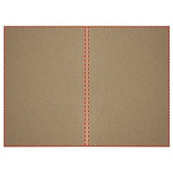 Cahier kraft Novella Austen A5 recyclé à couverture souple de 100 feuillesCouleur:Naturel