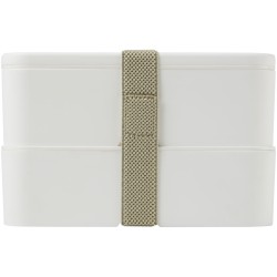 Lunch box MIYO à deux blocsCouleur:Blanc / Blanc / Gris silex