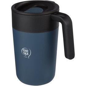 Tasse Nordia de 400 ml recyclée à double paroiCouleur:Bleu foncé