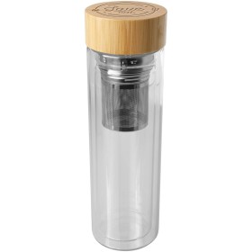 Bouteille à infusion Bailey en verre borosilicate de 400 ml avec couvercle en bambouCouleur:Translucide