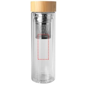 Bouteille à infusion Bailey en verre borosilicate de 400 ml avec couvercle en bambouCouleur:Translucide