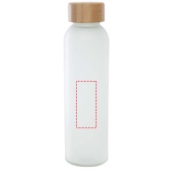 Bouteille en verre sodocalcique mat Lume de 500 ml avec couvercle en bambouCouleur:Blanc