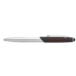 Kit avec Stylo bille stylet et stylo roller GenevaCouleur:Argent / Noir