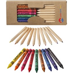 Kit de crayons et crayons gras colorés 19 pièces LuckyCouleur:Naturel