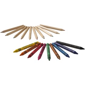 Kit de crayons et crayons gras colorés 19 pièces LuckyCouleur:Naturel