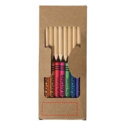 Kit de crayons et crayons gras colorés 19 pièces LuckyCouleur:Naturel