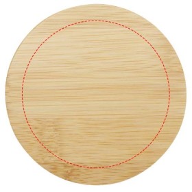 Tasse en verre Leona de 350 ml avec couvercle en bambouCouleur:Translucide