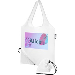 Sac shopping pliable Sabia en PET recyclé 7LCouleur:Blanc