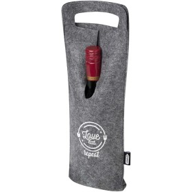 Sac à vin Felta de 75 cl en feutrine recyclée certifié GRSCouleur:Gris moyen