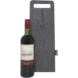 Sac à vin Felta de 75 cl en feutrine recyclée certifié GRSCouleur:Gris moyen