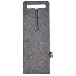 Sac à vin Felta de 75 cl en feutrine recyclée certifié GRSCouleur:Gris moyen
