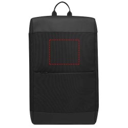 Sac à dos Rise recyclé certifié GRS pour ordinateur portable de 15,6"Couleur:Noir