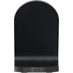 Socle de charge sans fil Loop de 15 W à double bobine en plastique recyclé certifié RCSCouleur:Noir