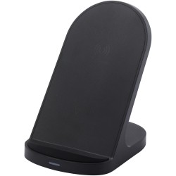 Socle de charge sans fil Loop de 15 W à double bobine en plastique recyclé certifié RCSCouleur:Noir