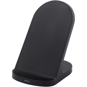 Socle de charge sans fil Loop de 15 W à double bobine en plastique recyclé certifié RCSCouleur:Noir