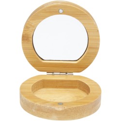 Miroir de poche Afrodit en bambouCouleur:Naturel