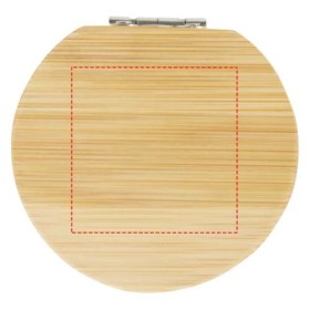 Miroir de poche Afrodit en bambouCouleur:Naturel