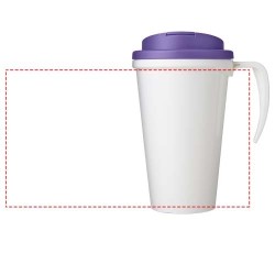 Mug isolant Brite-Americano® Grande 350ml avec couvercle anti fuiteCouleur:Blanc / Violet