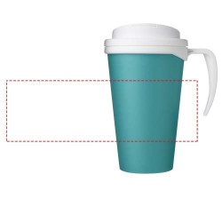 Mug isolant Americano® Grande 350ml avec couvercle anti fuitesCouleur:Bleu aqua / Blanc
