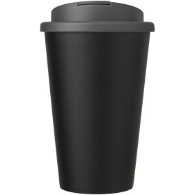Gobelet Americano® Eco recyclé de 350ml avec couvercle anti-déversementCouleur:Gris / Noir