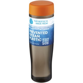 Bouteille d'eau H2O Active® Eco Tempo de 700 ml avec couvercle visséCouleur:Orange / Charbon