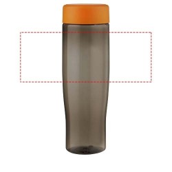 Bouteille d'eau H2O Active® Eco Tempo de 700 ml avec couvercle visséCouleur:Orange / Charbon