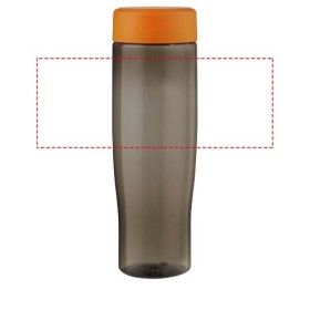 Bouteille d'eau H2O Active® Eco Tempo de 700 ml avec couvercle visséCouleur:Orange / Charbon