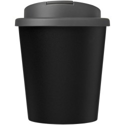 Gobelet recyclé Americano® Espresso Eco de 250 ml avec couvercle anti-déversementCouleur:Noir / Gris