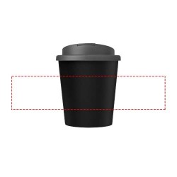 Gobelet recyclé Americano® Espresso Eco de 250 ml avec couvercle anti-déversementCouleur:Noir / Gris