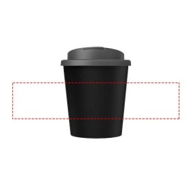 Gobelet recyclé Americano® Espresso Eco de 250 ml avec couvercle anti-déversementCouleur:Noir / Gris