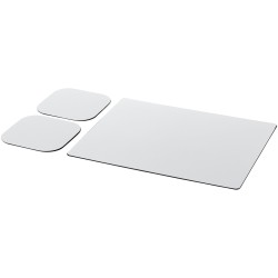 Ensemble de tapis de souris et de dessous de verre Brite-Mat® 3Couleur:Noir