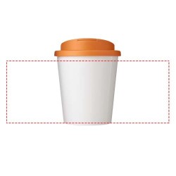 Gobelet isolant Americano® Espresso 250ml avec couvercle anti-fuiteCouleur:Blanc / Orange