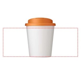Gobelet isolant Americano® Espresso 250ml avec couvercle anti-fuiteCouleur:Blanc / Orange