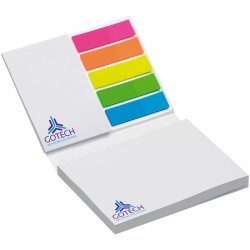 Combo notes adhésives avec couverture soupleCouleur:Blanc