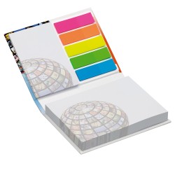 Combo notes adhésives avec couverture rigideCouleur:Blanc