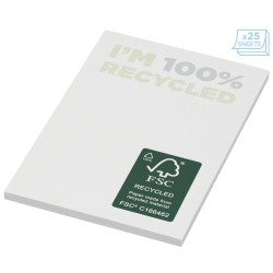 Mémos autocollants recyclés 50 x 75 mm Sticky-Mate®Couleur:Blanc