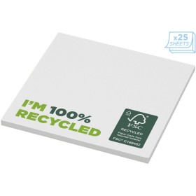 Mémos autocollants recyclés 75 x 75 mm Sticky-Mate®Couleur:Blanc