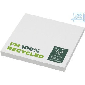 Mémos autocollants recyclés 75 x 75 mm Sticky-Mate®Couleur:Blanc