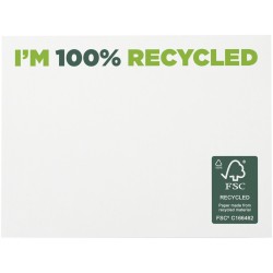Mémos autocollants recyclés 100 x 75 mm Sticky-Mate®Couleur:Blanc
