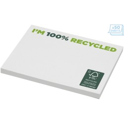 Mémos autocollants recyclés 100 x 75 mm Sticky-Mate®Couleur:Blanc