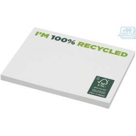 Mémos autocollants recyclés 100 x 75 mm Sticky-Mate®Couleur:Blanc
