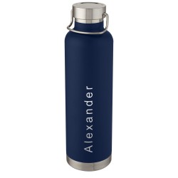 Bouteille de sport Thor de 1 L avec isolation par le vide et couche de cuivreCouleur:Bleu foncé