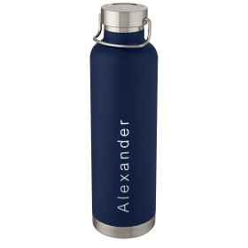 Bouteille de sport Thor de 1 L avec isolation par le vide et couche de cuivreCouleur:Bleu foncé