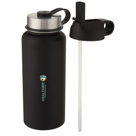 Bouteille de sport isotherme Supra 1 l avec couche de cuivre et 2 couverclesCouleur:Noir
