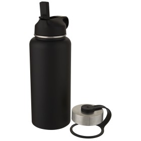 Bouteille de sport isotherme Supra 1 l avec couche de cuivre et 2 couverclesCouleur:Noir