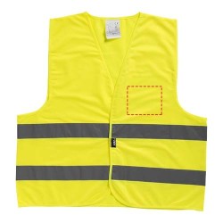 Gilet de sécurité dans une pochette pour usage professionnel Watch-out RFX™Couleur:Jaune néon