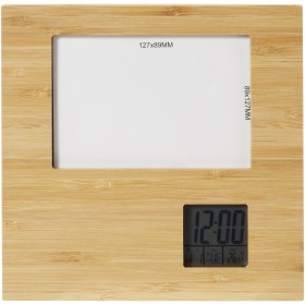 Cadre photo Sasa en bambou avec thermomètreCouleur:Naturel