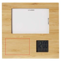 Cadre photo Sasa en bambou avec thermomètreCouleur:Naturel